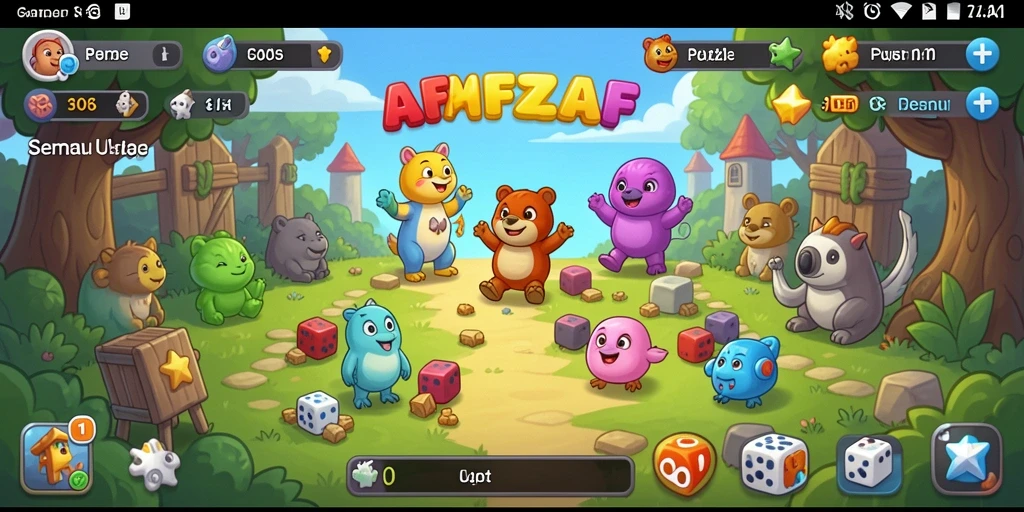 Tampilan screenshot AFAF menampilkan gameplay Puzzle yang menarik.