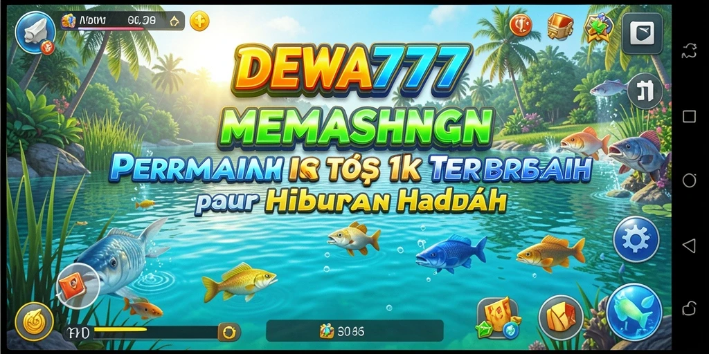 Tampilan gameplay DEWA777 dengan aksi memancing yang seru dan menantang.