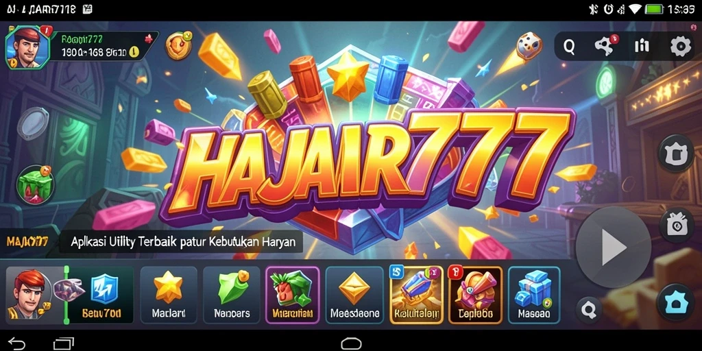 Screenshot utama HAJAR777 menampilkan antarmuka aplikasi Utility yang intuitif.