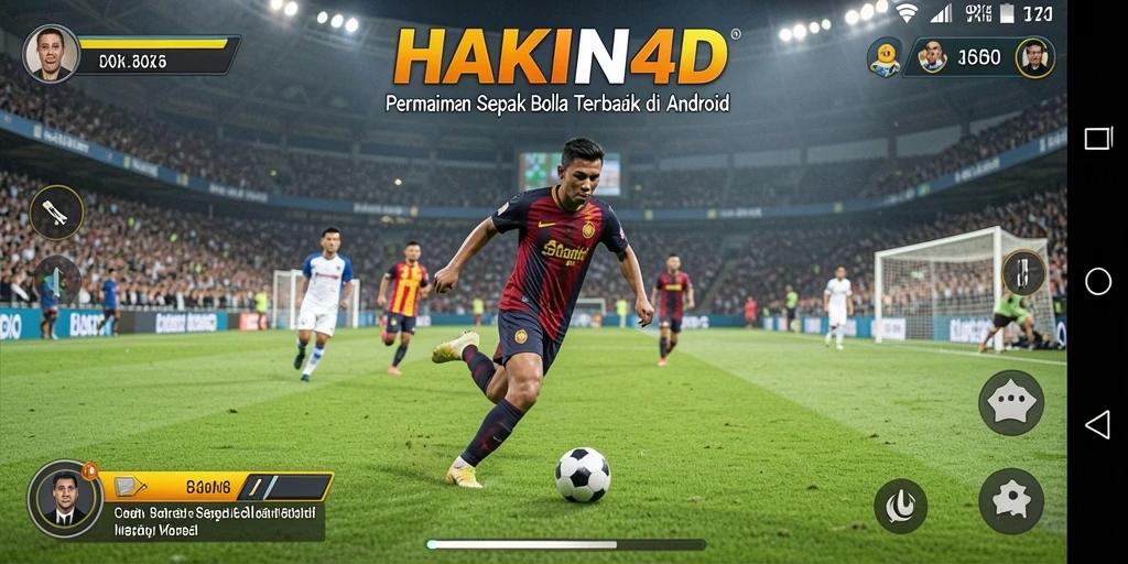 Tampilan seru pertandingan sepak bola dalam HAKIN4D dengan grafis menawan.