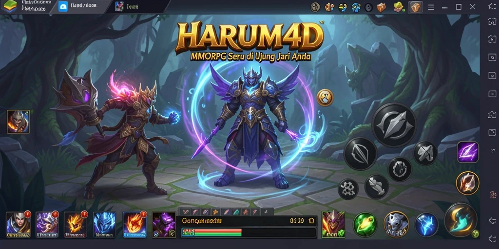 Tangkapan layar gameplay <strong>HARUM4D</strong> menampilkan petualangan epik di dunia fantastis.