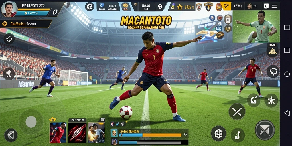 Tampilan gameplay yang seru dalam MACANTOTO dengan aksi olahraga yang mendebarkan.