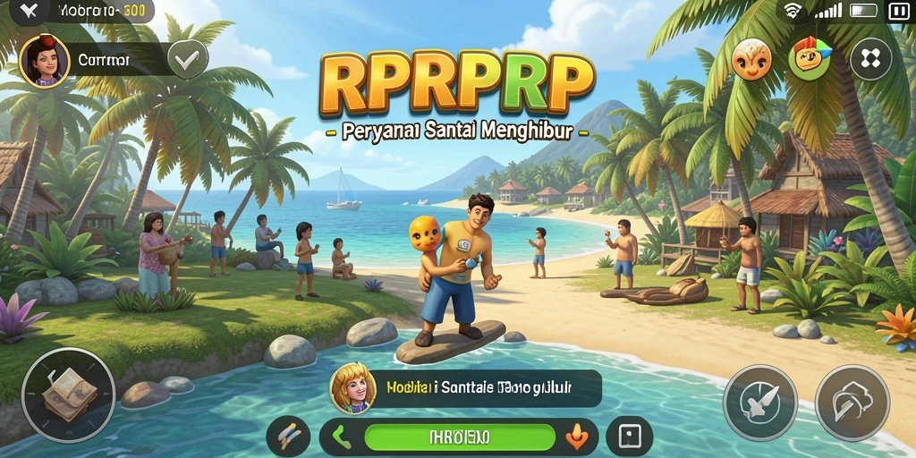 Tampilan gameplay RPRPRP yang menawan dan penuh warna.