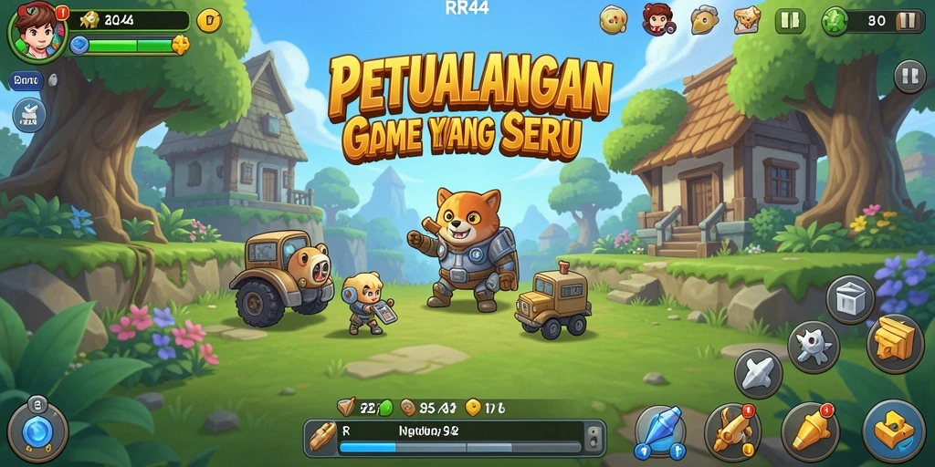 Screenshot gameplay RR44 menampilkan suasana santai dan menarik.