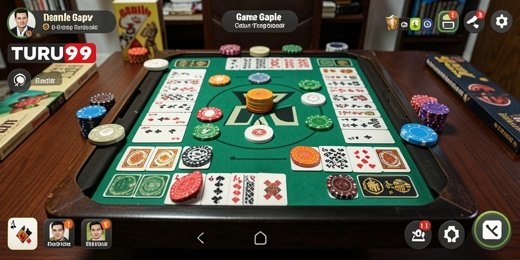 Screenshot gameplay TURU99 menampilkan keseruan bermain Gaple.